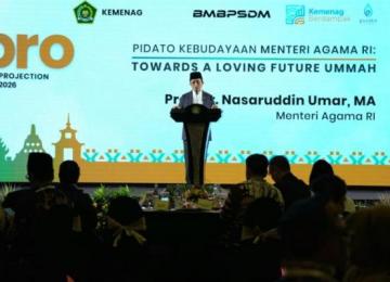 Menag Tegaskan Indonesia sebagai Induk Peradaban dalam Pidato Kebudayaan Repro BMBPSDM