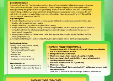Pengumuman Pendafataran Program Magister PAI IAIN Kerinci Tahun 2017
