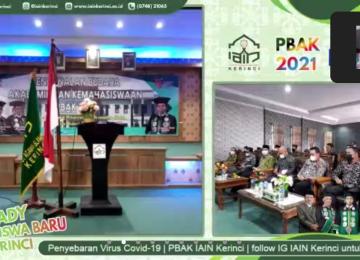 Pembukaan PBAK 2021 melalui Platform Zoom Meeting