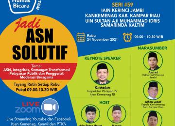 Humas Bicara, Webinar Jadi ASN Solutif seri #59 2021