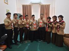 Wakil Rektor III Foto Bersama Peserta Pramuka Perkemahan Wirakarya Nasional Perguruan Tinggi Keagamaan (PWN PTK) ke-XV