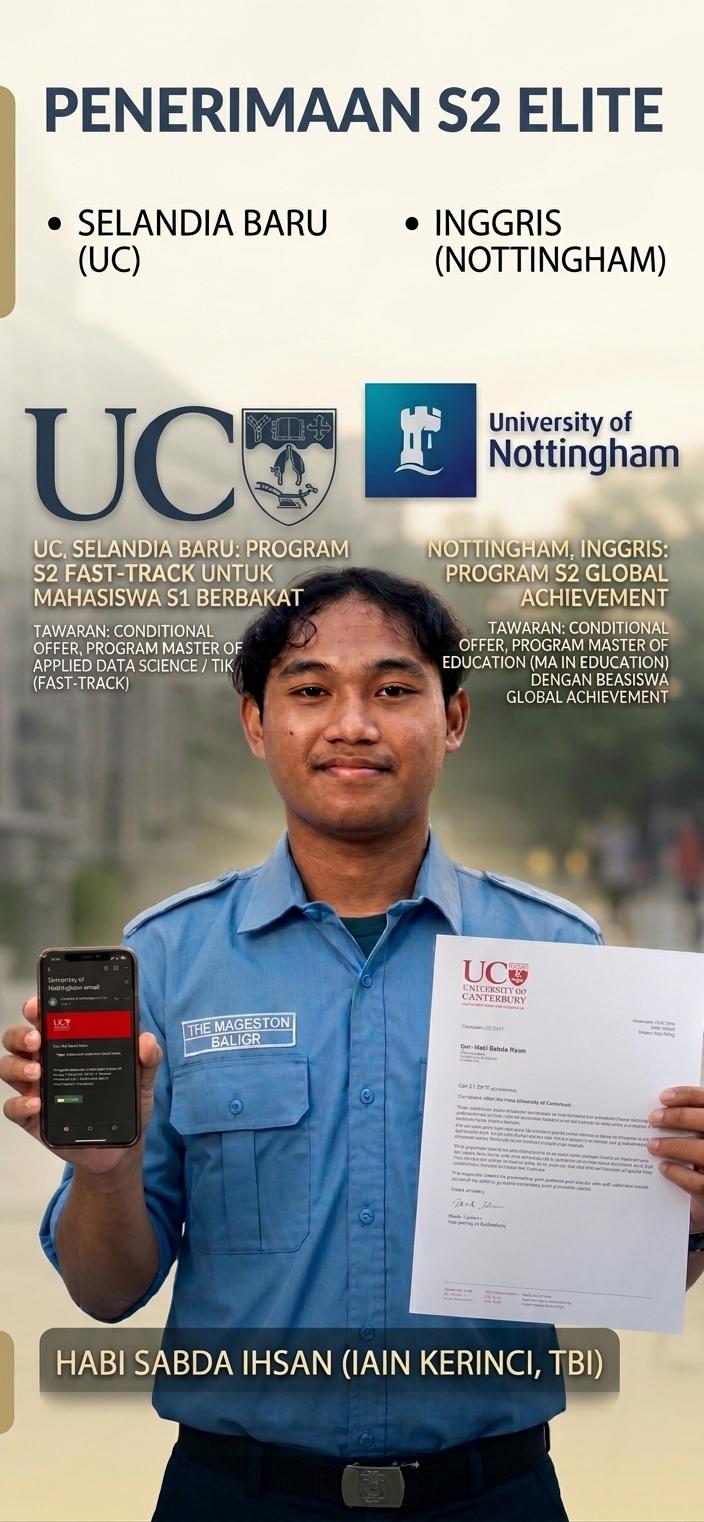 Habi, Mahasiswa TBI IAIN Kerinci Raih Conditional Offer dari Dua Universitas Luar Negeri