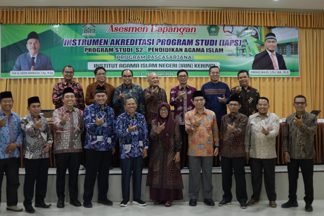 Asesmen Lapangan IAPS Prodi S2 PAI IAIN Kerinci, Rektor: Momentum Penguatan Mutu dan Pembukaan Prodi Baru